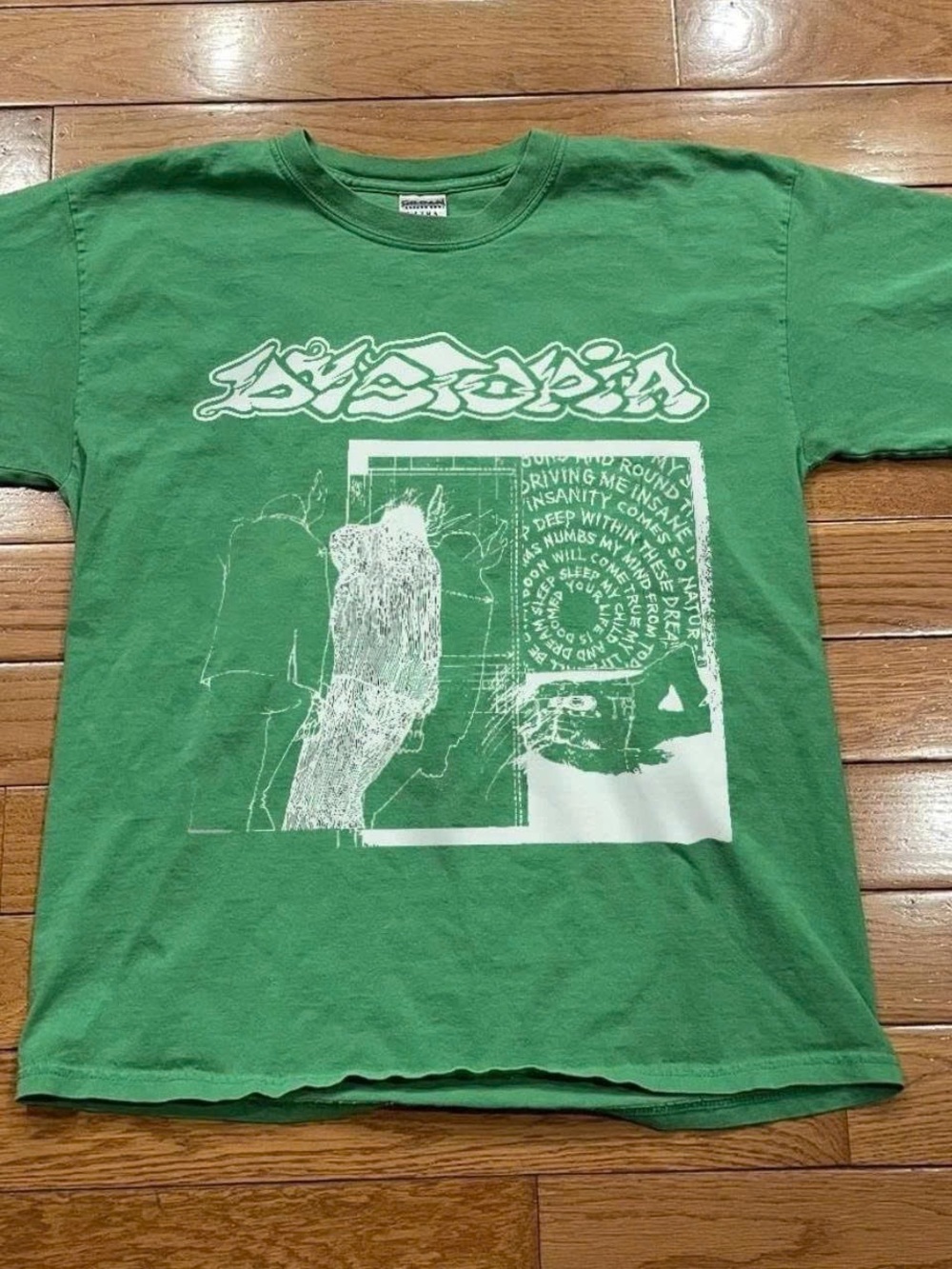Kelly Green Short Sleeve Tee with White Graphic